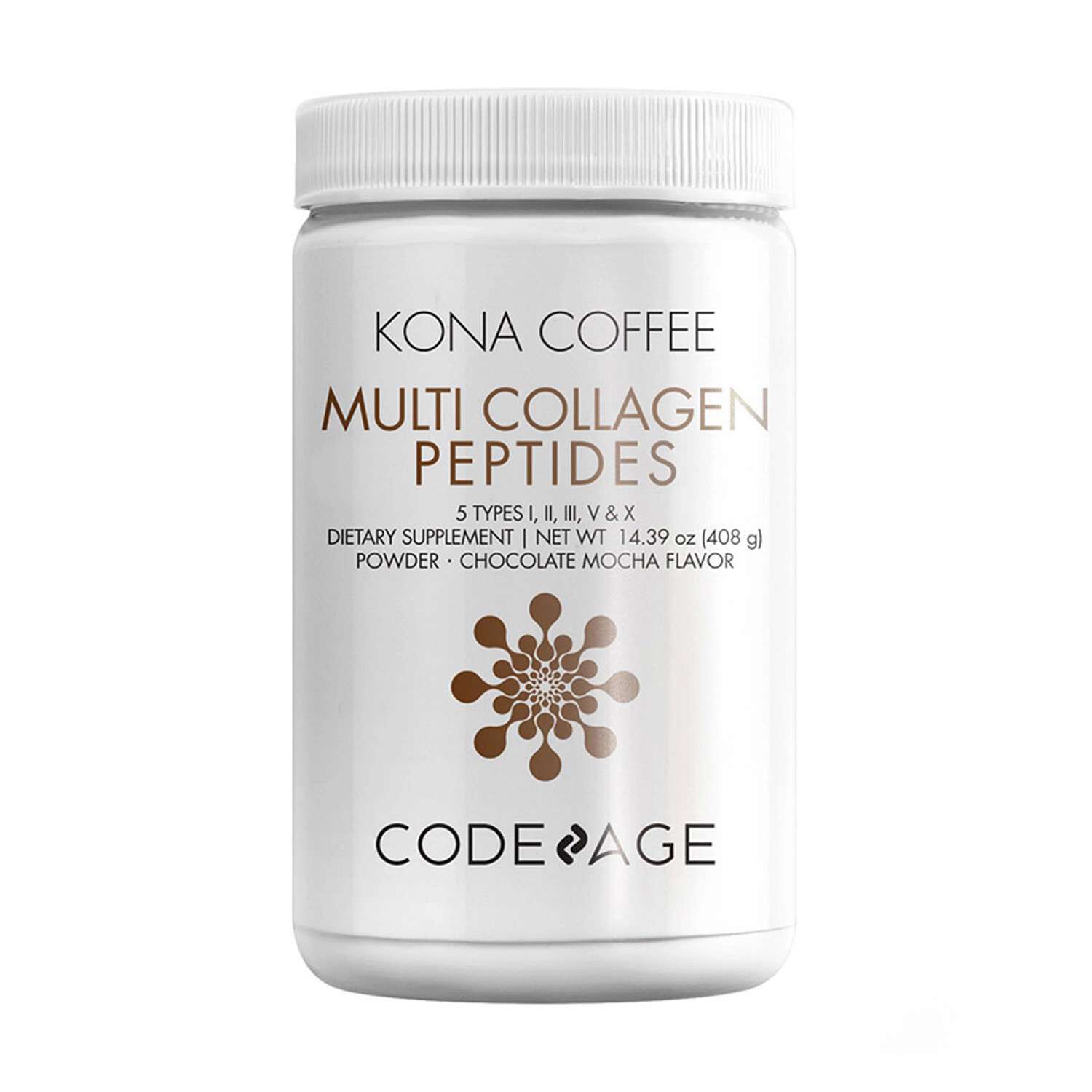 Hydrolyzed Multi Collagen Peptides Powder - 5 Types with Kona Coffee - 14.39 oz. (30 Servings)